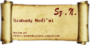 Szabady Noémi névjegykártya